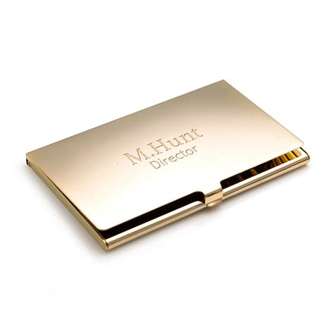 gold business card holder